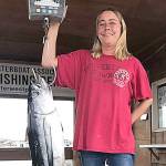 COURTESY WESTPORT WEIGHMASTER                                Bonnie Stinson of Kuna, Idaho, won the weekly Westport Charterboat Association tuna derby with a 25.05-pound albacore caught Sept. 11.