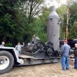 Kat Bryant | Grays Harbor News Group                                Lou Parsons brings this steam donkey every year to perform demonstrations and blow the whistle.