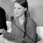 Kay Nietfeld/Zuma Press                                 Climate activist Greta Thunberg, right, speaks at the United Nations Climate Change Conference on Sept. 23 in New York City.