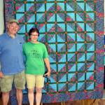 Vivian Edersheim                                Christine Obermiller of Aberdeen (pictured with her husband, Chris Culbertson) won the raffle quilt at the 2019 Pacific County Fair.
