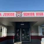 COURTESY OCOSTA SCHOOL DISTRICT                                New signage can be seen across the Ocosta School campus, including this bright banner sign over the entrance to the Junior/Senior High building. New signs were also put up at the district and transportation offices, along with Home of the Wildcats at the school stadium.