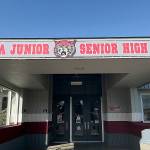 COURTESY OCOSTA SCHOOL DISTRICT                                New signage can be seen across the Ocosta School campus, including this bright banner sign over the entrance to the Junior/Senior High building. New signs were also put up at the district and transportation offices, along with Home of the Wildcats at the school stadium.