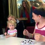 The cranberry eating contest is a highlight of Sundays festivities at the Grayland Community Hall.
