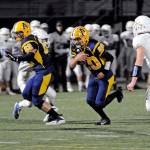 Aberdeen running back Ethan Morrill looks for room to run against Rochester on Friday at Stewart Field. (Ryan Sparks | Grays Harbor News Group)
