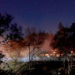 A house burns along Highway 183 near the head of the Kincade fire in Sonoma County, Calif., on Tuesday. (Luis Sinco/Los Angeles Times)