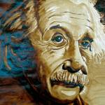 Courtesy photos                                A Stafford Creek inmate created this portrait of Albert Einstein using coffee. Its one of dozens of art pieces that will be on display Nov. 13 at the prison.