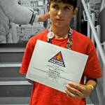 Courtesy photos                                Miguel Bishop of Orting received the Max Carpenter and Kathy Johnson Award, given to just one camper who personifies the spirit of Space Camp and Aviation Challenge.