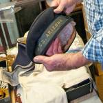 This hat is one of many USS Arizona artifacts Pete Darrah proudly displays at the Willapa Seaport Museum.