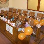 Plushies and gentle toys fill the jury box Friday during the National Adoption Day ceremony in Judge Stephen Browns courtroom at Grays Harbor County Superior Court in Montesano. (Michael Lang | Grays Harbor News Group)
