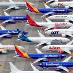 Nearly 200 completed Boeing 737 MAX airplanes including some for Southwest Airlines, are parked at the Grant County International Airport in Moses Lake. In March 2019, aviation authorities around the world grounded the passenger airliner after two separate crashes.(Mike Siegel /Seattle Times)