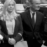 Emily Michot/Miami Herald                                 Attorney David Boies walks with Virginia Roberts Giuffre, who alleges that in 2001, when she was 17 years old, she was coerced into sleeping with Andrew after Jeffrey Epstein groomed her to be a sex slave.