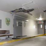 Michael Lang | Grays Harbor News Group                                Water damage can be seen in the ceiling of a receiving area at the Grays Harbor County Correctional Facility in Montesano.