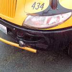 COURTESY HOQUIAM POLICE DEPARTMENT                                A Hoquiam school bus was involved in a minor collision with a passenger Tuesday morning at Pacific and 24th. There were no injuries.