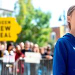 Climate activist Greta Thunberg, shown here speaking with reporters after the climate strike in Iowa City, Iowa, in October, was named Time magazines Person of the Year. (File photo)