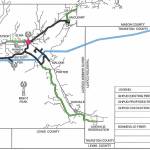 COURTESY GRAYS HARBOR PUD                                This map shows the area between Malone and the Chehalis Indian Reservation, denoted by a green line, where a $50,000 state grant will allow Grays Harbor PUD to conduct a fiber extension feasibility study.