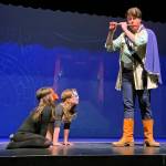 Tamino (Ryan Urvina) draws woodland creatures with the sound of the Magic Flute.