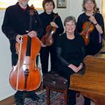 Courtesy photo                                The five-piece ensemble set to perform includes, from left, John OBrien on cello, Debra Akerlund on violin, Merry Jo Zimmer on piano and Leslie OBrien on viola. Not pictured is Robert Neisinger, who plays the snare drum.