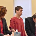 DAN HAMMOCK | GRAYS HARBOR NEWS GROUP                                Brayton Jay Pascoe was sentenced Friday to 7 1/2 years for the June 16 shooting death of David Alan Rhodes on Hagara Street in Junction City. At left is Prosecutor Katie Svoboda, at right is Pascoes attorney Christopher Baum.