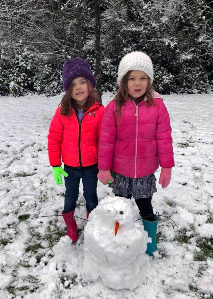 Sharilyn Stead-Everitt photo                                Sharilyn Stead-Everitt shared this photo she took of her granddaughters Deklynn Stead, left, and Lilly Stead, both 5, after they built a tiny snowman together in Central Park.