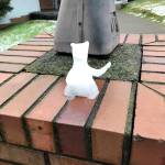 Kathy Barker photo                                Somebody made good use of the little bit of snow at Grays Harbor College to build a tiny snow bear.