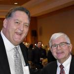 DAN HAMMOCK | GRAYS HARBOR NEWS GROUP                                Port of Grays Harbor Executive Director Gary Nelson, left, and 19th Legislative District Sen. Dean Takko, D-Longview, attend the Black and White Gala fundraiser in Ocean Shores.