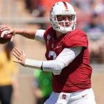 Stanford quarterback K.J. Costello drops back to pass against Northwestern during the second quarter at Stanford Stadium in Palo Alto, California, on Saturday, Aug. 31, 2019. Costello, who is in the midst of transferring, visited the University of Washington on Tuesday. (Thearon W. Henderson/Getty Images/TNS)
