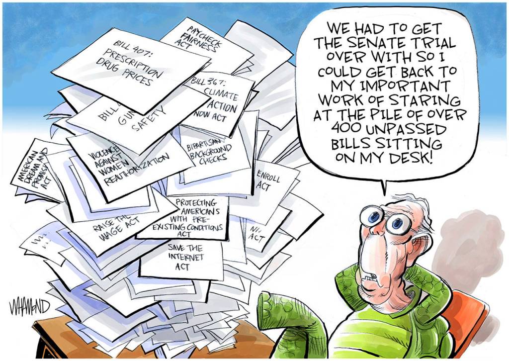 Editorial cartoons for Friday, Feb. 7