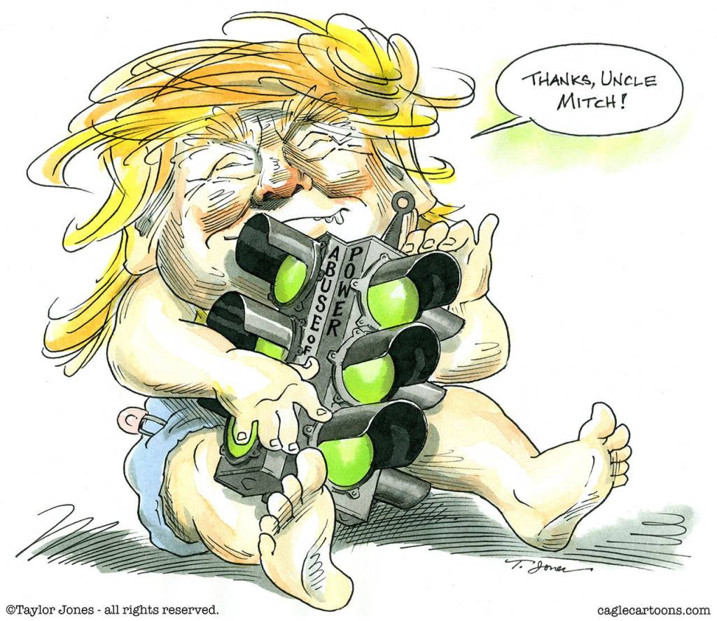 Editorial cartoons for Sunday, Feb. 9