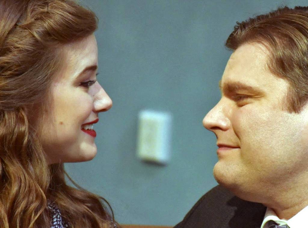 Gillian (Natasha Brown-Williams) smiles at the smitten Shepherd Henderson (Bryan Blackburn).