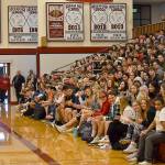 DAN HAMMOCK | GRAYS HARBOR NEWS GROUP                                 Gov. Jay Inslee speaks to Hoquiam High School students Wednesday.