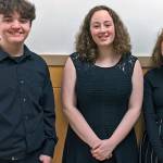 Ian Dorsch photo                                From left, student singers Jax Eaton, Allison Patterson and Emma Dorsch brought regional honors to Aberdeen.