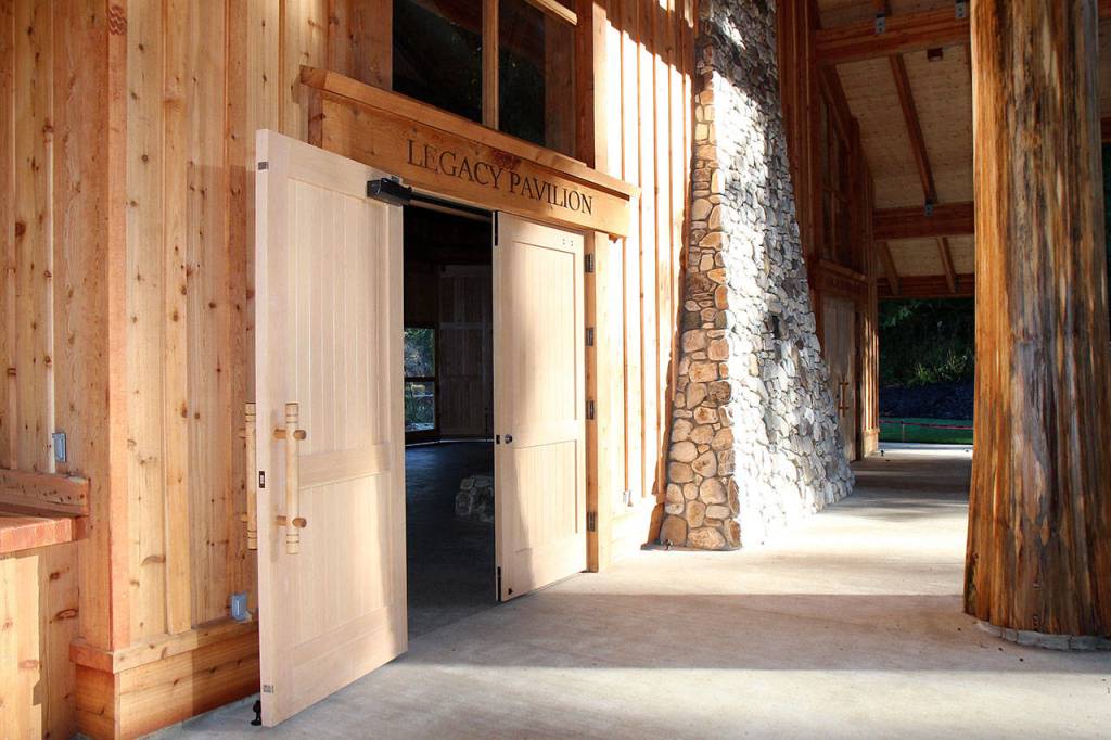 photos by Michael Lang | Grays Harbor News Group                                Above, the doors to the new Legacy Pavilion. Below, the new Legacy Pavilion.