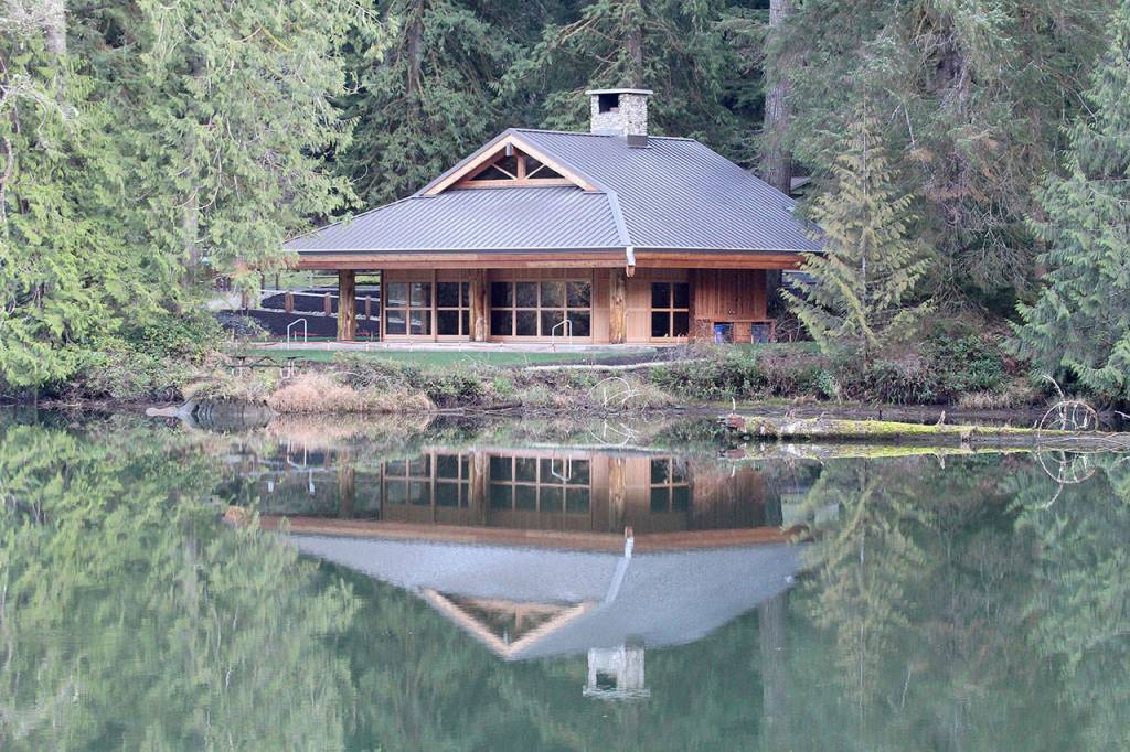 The new Legacy Pavilion can be seen Feb. 19, 2020, reflected in Lake Sylvia at Lake Sylvia State Park in Montesano. (Michael Lang | Grays Harbor News Group)                                 The new Legacy Pavilion can be seen Feb. 19, 2020, reflected in Lake Sylvia at Lake Sylvia State Park in Montesano. (Michael Lang | Grays Harbor News Group)                                 The new Legacy Pavilion can be seen Feb. 19, 2020, reflected in Lake Sylvia at Lake Sylvia State Park in Montesano. (Michael Lang | Grays Harbor News Group)