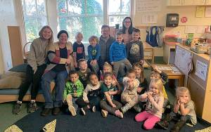 COURTESY LEARNING TO GROW                                 State Representative for the 24th District Mike Chapman, D-Port Angeles, visited the Learning to Grow child care facility in Elma in November.