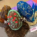 Photos by Kat Bryant | Grays Harbor News Group                                These dragon eggs were hollow chocolate molds: one dark, one milk and one white.