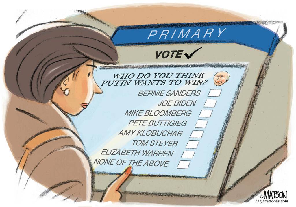 Editorial cartoons for Monday, March 2