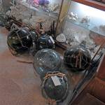 Large glass floats and pieces of coral will be sold individually.