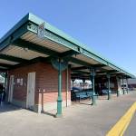 Grays Harbor Transit bus station in downtown Aberdeen on Friday. (Thorin Sprandel | Grays Harbor News Group)