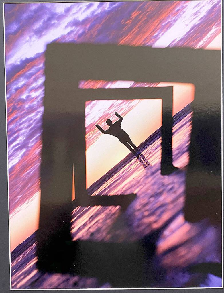 Framed Beach Sunset by Karie Turner of Aberdeen High School.