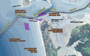 COURTESY ARMY CORPS OF ENGINEERS                                The Army Corps of Engineers is planning to start maintenance dredging of outer Grays Harbor starting April 10.
