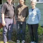 Left to right are John Schumacher, Tetsugoro Matsubara and Marnie Schumacher