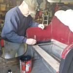 While he has time he hadnt planned on, Jerry Bowman is in his shop restoring a circa-1880s sleigh. (Courtesy Photo)
