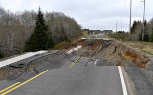 DAN HAMMOCK | GRAYS HARBOR NEWS GROUP                                 The City of Aberdeen is continuing engineering work for repairs to Basich Boulevard and hopes to have it shovel-ready when funding becomes available.