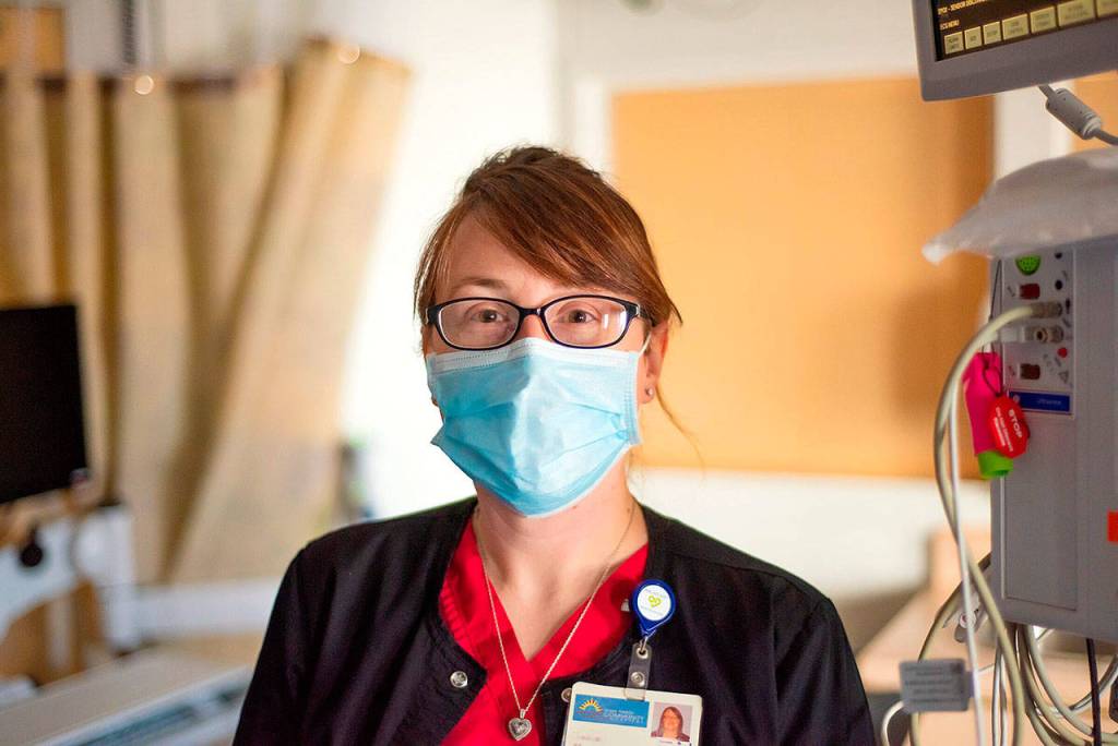 GHCH nurse Shannon Johnson in a patients room.