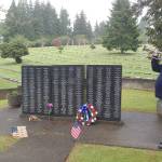 Rob Hoeffer, retired from the U.S. Air Force, presented taps on the electronic bugle. (courtesy photo)