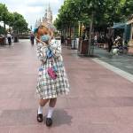Chen Jie, 25, was at the park for her second visit since it opened. She said she usually visited the park once or twice a week before the pandemic. (Alice Su/Los Angeles Times)