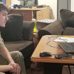 Van Reynolds attends his Eagle board via Zoom from his living room (Courtesy photo)                                 Van Reynolds attends his Eagle board via Zoom from his living room. (Courtesy photo)