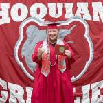 PAMELA PELAN PHOTOGRAPHY                                 Hoquiam High School Class of 2020s Donald Boger picked up his diploma at Olympic Stadium on Monday.