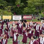 DAN HAMMOCK | GRAYS HARBOR NEWS GROUP                                 The Montesano High School Class of 2020 tosses mortarboards in the air at the conclusion of Saturdays graduation ceremony.