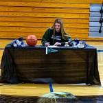 Elmas Jalyn Sackrider signed a National Letter of Intent to play basketball for Evergreen State College on May 21. (Photo courtesy of Elma High School)